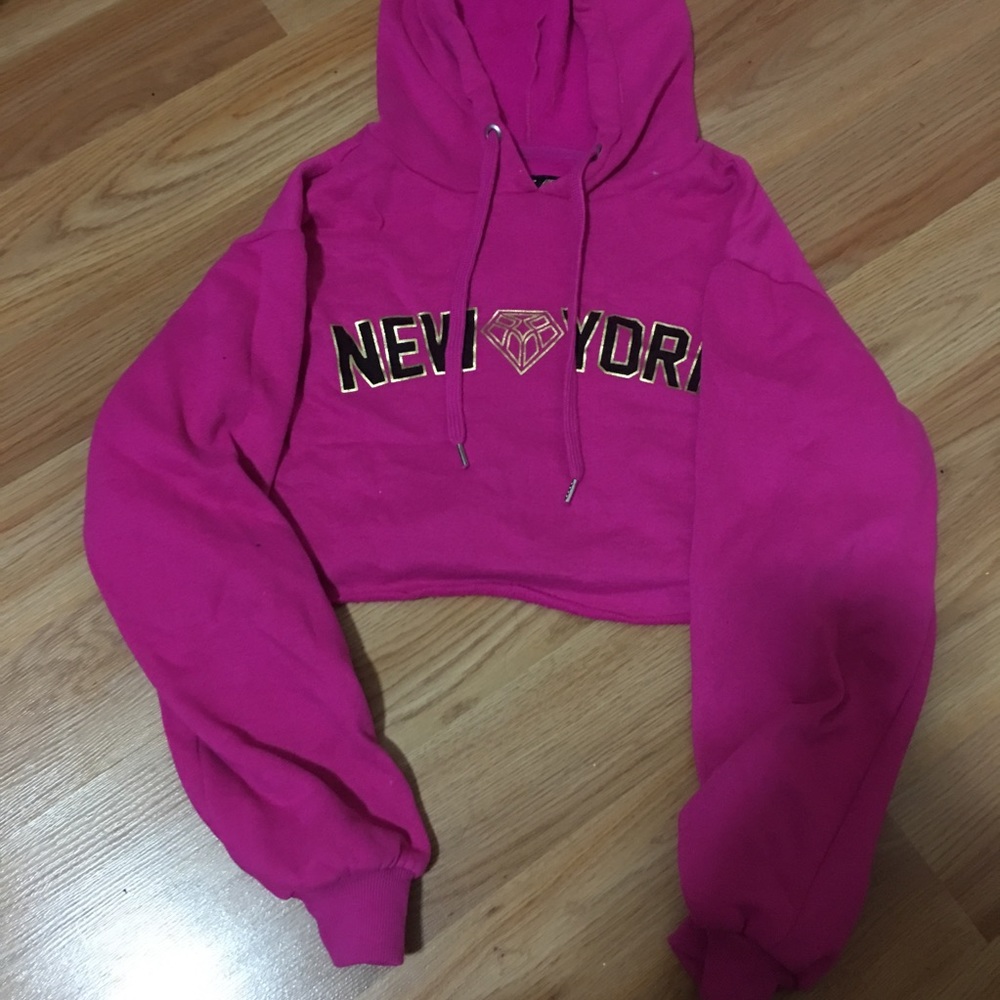 Cropped Pink Hoodie